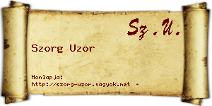 Szorg Uzor névjegykártya